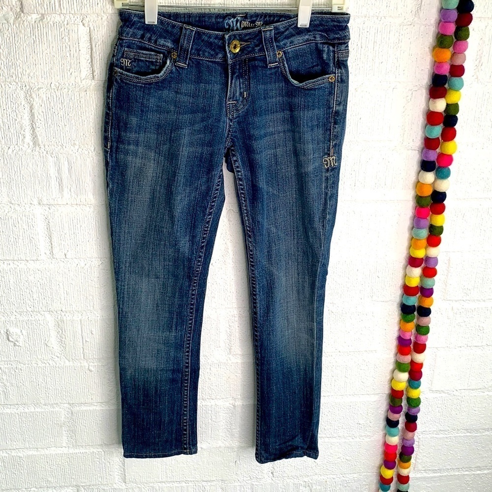 Miss Me Sequins Embellished Low Rise Denim Skinny Jeans 26